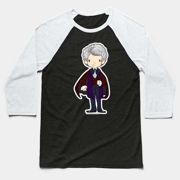 3rd Doctor Baseball T-Shirt by SpacebatDesigns 